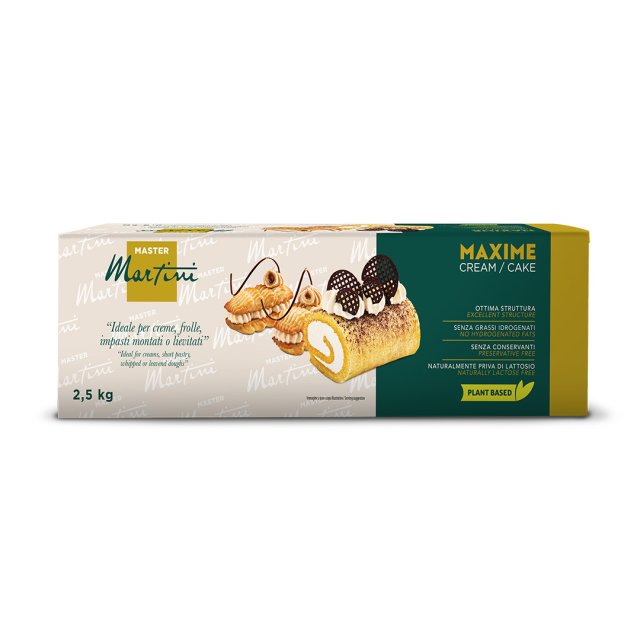 Opakowanie Master Martini Maxime Krem/Ciasto, 2,5kg, z obrazkiem rolady, roślinne i bez laktozy