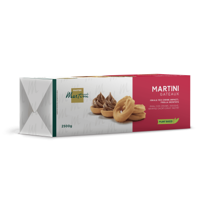 Opakowanie Master Martini Gateaux 2500g, roślinny mix do wypieków, z kruchymi ciasteczkami i kremem czekoladowym