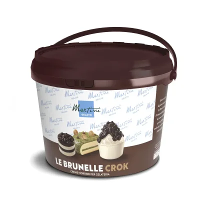Brązowy pojemnik Martini Gelato "Le Brunelle Crok", krem miękki do lodziarni