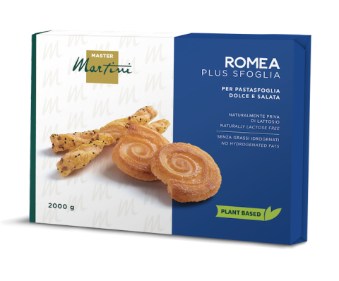 Master Martini Romea Plus Sfoglia 2000g: palmiery i skrętki z ciasta francuskiego, roślinne, bez laktozy
